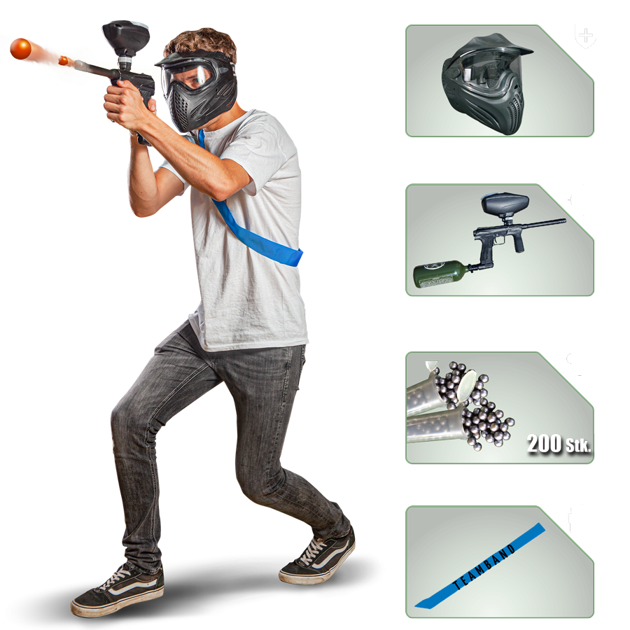 Spieler mit Gun im Anschlag
